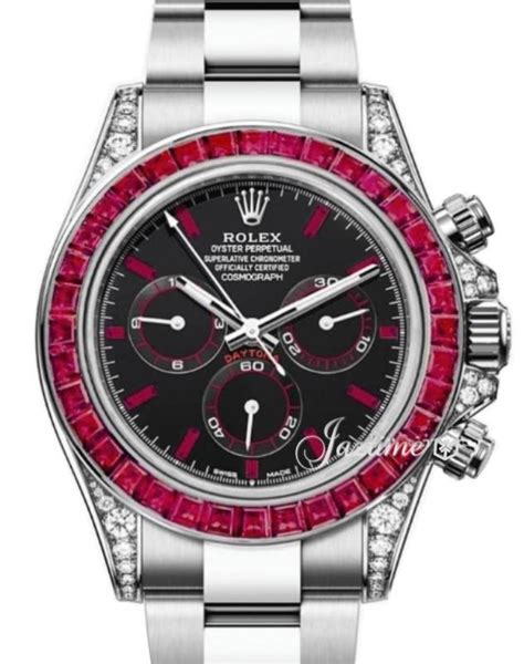 rolex with rubies|rolex ruby bezel.